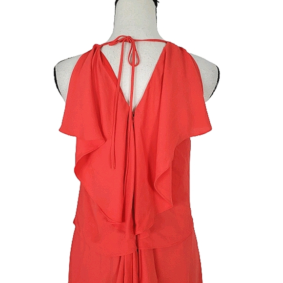 BCBGMAXAZRIA JANISA HALTER NECK RUFFLE DRESS - Picture 13 of 16